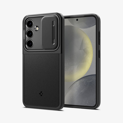 ACS07313 - Galaxy S24 Ultra Case Optik Armor in Black showing the back